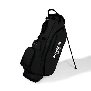 PRIMUS GOLF 2023 high quality custom waterproof carry lightweight black pu leather golf bags with magnetic pockets