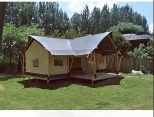 Tente de glamping de luxe personnalisée en toile colorée, imperméable, quatre saisons, en fibre de verre/carbone, pour hôtel et extérieur - Product Image 3