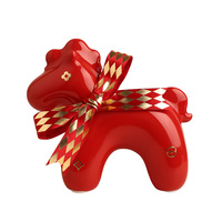 Ornement porte-bonheur en porcelaine Tonfo, thème Cheval, Cadeau du Nouvel An, Cadeau promotionnel, Guochao, Création d'inspiration chinoise pour la maison