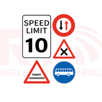 Personnalisé imprimable 5 ans de garantie Triangle/carré limite de vitesse plaque en aluminium panneau de sécurité réfléchissant matériau réfléchissant