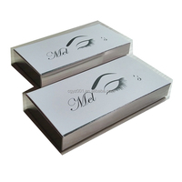 JM-034 Caja de Pestañas Postizas con Bonito Diseño Impreso, Caja de Pestañas Postizas Blanca, Empaque para Pestañas Postizas