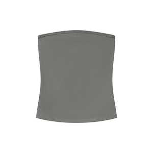 사용자 정의 로고 인쇄 끈이없는 반도 튜브 탑 87% 폴리 아미드 13% Elsatane 단색 니트 여성 자르기 튜브 탑 - Product Image 2