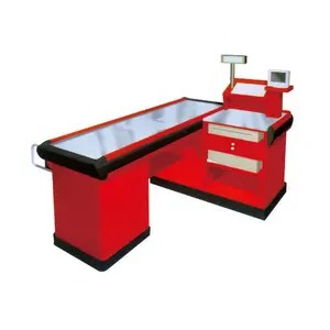 Mostrador de Caja Metálico para Supermercado/Hipermercado, 1800x600x850mm, con Función de PVC - Product Image 1