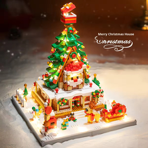 Set di Micro Blocchi da Costruzione Albero di Natale e Modello di Architettura Moderna Giocattolo Educativo Fai-da-Te per Tutte le Età Compatibile <span class=keywords><strong>con</strong></span> <span class=keywords><strong>Lego</strong></span> - Product Image 6