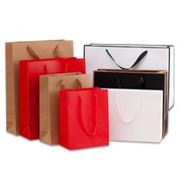 Vente en gros de sacs à provisions de luxe en papier personnalisé noir mat rose prune avec logo pour vêtement