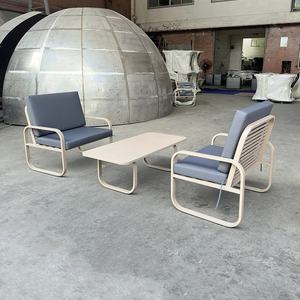 Ensemble de <span class=keywords><strong>table</strong></span> à manger extérieure de meubles de jardin de canapé en métal de patio commercial avec le <span class=keywords><strong>coussin</strong></span> imperméable - Product Image 1