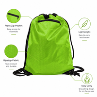Sac à dos pliable en tissu Oxford imprimé sur mesure, vente en gros directe d'usine, sac de courses écologique avec poignée en corde