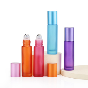 Nước Hoa Mới 4Ml 6Ml <span class=keywords><strong>8Ml</strong></span> 10Ml Sương Giá Rõ Ràng Màu Xanh Lá Cây Màu Xanh Hổ Phách Thủy Tinh Cuộn Trên Chai Với Con Lăn Bóng - Product Image 3