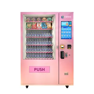 Hot Snacks Drinks Intelligent Automatic Combination Vending Machine With Card Read And Coin Operated