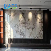 Panneau mural en PVC effet marbre brillant, imperméable et ignifuge, pour villa, hôtel, salle à manger et usage domestique