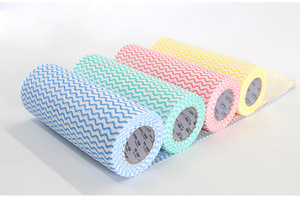 Thực Tế Dùng Một Lần Sọc Không Dệt Vải Vải Khăn Nhà Bếp Rửa Rửa Rửa Làm Sạch Rags Cọ Rửa Lau <span class=keywords><strong>Pad</strong></span> - Product Image 2