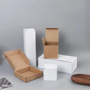 صندوق شحن أبيض صندوق بريد أبيض من الورق المقوى المضلع صندوق بريد للتعبئة للشركات الصغيرة