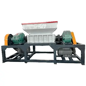 Trituradora de reciclaje de papel corrugado de residuos industriales de doble eje, máquina trituradora de cajas de cartón a la venta