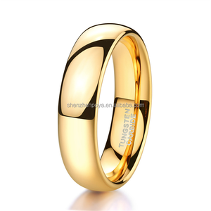 POYA Wholesale 4mm 6mm 8mm 2mm Gold Silver <strong>Black</strong> Tungsten Simple Matching Wedding <strong>Ring</strong> <strong>Men</strong> Women - Product Image 4