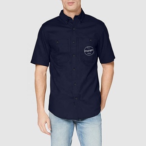 Custom OEM Plain Color Outdoor Street Wear Manufacturer Multiple Pocket Plus Size Cotton Breathable Men's <b>Button</b> <b>up</b> T <b>Shirt</b> - Product Image 2