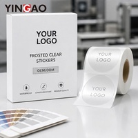 Étiquette personnalisée en rouleau pour emballage, autocollant rond blanc minimaliste en vinyle étanche pour pots cosmétiques, boîtes cadeaux, autocollants avec logo personnalisé