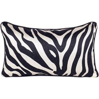 Housse de coussin de luxe en jacquard zèbre noir et or, vente en gros OEM, échantillon gratuit, 18x18 20x20 pouces