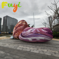 Sculpture géante gonflable personnalisée en forme de roche pour aménagement paysager, place commerciale, installation artistique extérieure