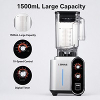 Lohas Commerciële Sapmachine Fruitblender Smoothieblender Robuuste Elektrische Processor Keukenapparaat Professioneel