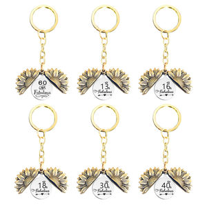 제조 업체 사용자 정의 기념품 열쇠 고리 아버지의 어머니의 추수 감사절 아빠 엄마 곰 사랑 Mon 할머니 해바라기 키 체인 - Product Image 2