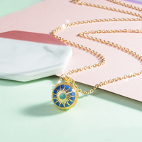 Merryshine d'or de conception moderne rouge soleil femmes carillon ange cage appelant collier