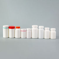 Flacon à pilules vide de qualité pharmaceutique, prix d'usine, blanc, durable, étanche, en plastique, avec bouchons à vis