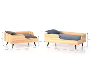 Cama moderna para perros hecha a mano, resistente al agua, duradera, elegante, ecológica, cama de madera para perros, perfecta para adorables perros, gatos y mascotas - Product Image 3