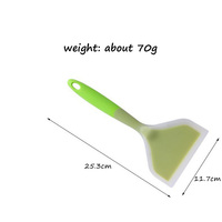 Spatule à omelette en silicone souple et large pour la cuisine Pelle à frire antiadhésive résistante à la chaleur pour oeufs, crêpes de poisson, pizza, steak