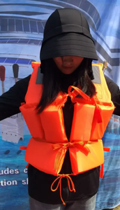 Jaket keselamatan laut poliester diisi dengan busa apung, jaket pelampung nilon tiup dengan <span class=keywords><strong>patch</strong></span> reflektif - Product Image 3