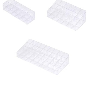 Boîte de rangement pour rouge à lèvres en acrylique transparent, organisateur de cosmétiques de bureau pour brillant à lèvres et vernis à ongles, support léger en plastique pour maquillage - Product Image 5