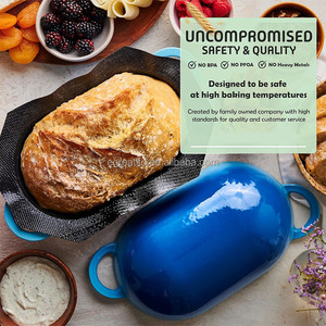 <b>Silicone</b> Sourdough Bread <b>Baking</b> Mold Oval <b>Silicone</b> Bread Sling for Dutch Oven Cast Iron Pot Liner for Bread <b>Baking</b> - Product Image 5