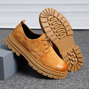 Bottes de travail jaunes en peau de porc de première qualité pour hommes, chaussures à semelle épaisse résistantes à l'usure Goodyear Welt - Product Image 4