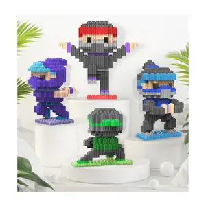 micro mini 3D puzzle assembly diy mini blocks toy building cartoon characters ninja building blocks
