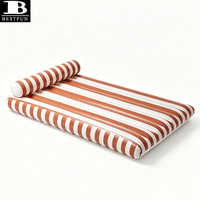 Matelas Gonflable de Luxe pour Piscine, Flotteur Longue Durée à Rayures, Hamac Aquatique, Lit d'Air pour Fêtes Estivales à la Plage