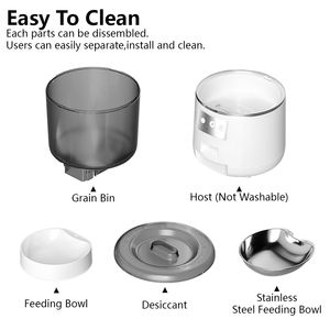 Alimentador Automático Controlado por App WiFi <span class=keywords><strong>Pet</strong></span> Luxuoso 4L Alimentadores Automáticos De Plástico para Cães e Gatos Modernos Tigelas De Animais Pequenos - Product Image 5