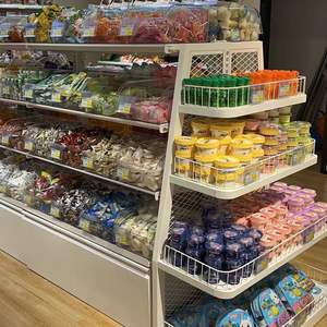 Dépanneur Étagères à collations supermarchés Cages de rangement en acier à usage léger Étagères à grille arrière réglable à 2 étagères pour montage mural - Product Image 5