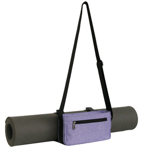 Bolsa de yoga de tela Oxford con cierre de cremallera, resistente al agua, bandolera para yoga, fitness, senderismo, morado, gris, rojo - Product Image 3