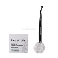 Coffret cadeau de luxe pour garde-robe de voiture désodorisant suspendu en porcelaine arôme parfumé fleur en céramique diffuseur d'huiles essentielles