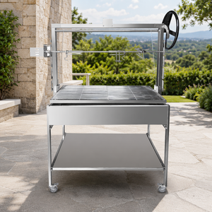 Argie <span class=keywords><strong>Grilz</strong></span> Santa Maria Style BBQ Grill Parrilla Style avec système rotatif Chariot pliant sans fumée pour le camping Carburant au charbon de bois - Product Image 5