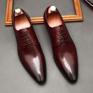 Zapatos Formales Casuales de Oficina para Hombre, Estilo Británico Retro Clásico, con Punta, Suela de Goma, Parte Superior de Cuero Genuino, Antideslizantes, para Otoño - Product Image 2