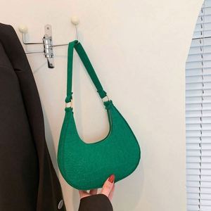 Custom Fashion Small Crescent Faux Leather <b>Shoulder</b> Bag Zipper Closure | Stylish Single <b>Strap</b> Underarm Purse for Everyday Use - Product Image 3