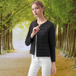 В наличии: Простая зимняя модная женская куртка-пуховик больших размеров на пуговицах с длинным рукавом - Product Image 2