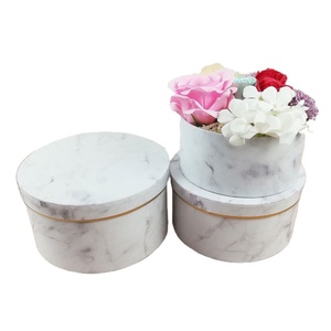Caja de cartón rígida de lujo con logotipo personalizado, cilindro de papel de embalaje rosa, tubo redondo con sombrero, caja de flores de regalo - Product Image 1