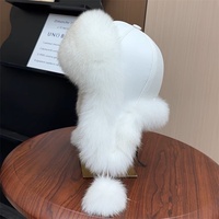 chaud épais de luxe pour adultes chapeau d'aviateur en cuir véritable Style Trooper chapeau de fourrure de renard naturel
