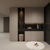 Nouvelle armoire de style Wabi Sabi à grande capacité pour l'entrée, le hall, personnalisable, cloison de séparation en bois pour la maison, l'hôtel