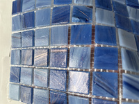 Carreaux de céramique haut de gamme UROSIA pour murs et sols de salle de bain, couleur bleue, origine Guangdong, design moderne, finition brillante, accents en brique réfractaire