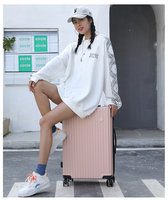 Usine en gros personnalisé universel roue valise costume voyage longue distance en alliage d'aluminium valise grande taille coque dure trolle