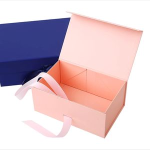 Black Ribbon <b>Paper</b> Box Foldable Magnetic Gift <b>Paper</b> Box Clothes Shoe Cosmetic Ribbon <b>Paper</b> Gift Box - Product Image 4