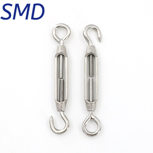 Tendeur SMD en acier inoxydable 304, corps ouvert, crochet et œillet, métrique, droite, poli, pour l'industrie générale - Product Image 1