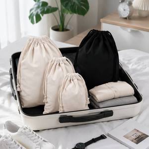 Sac en toile à cordon de serrage, sac anti-poussière réutilisable, pochette de rangement avec logo personnalisé pour l'emballage de cadeaux et de bijoux - Product Image 4